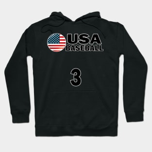 USA Baseball Number 3 T-shirt Design Hoodie